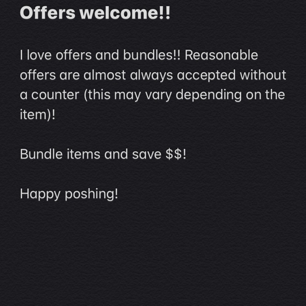 Offers welcome !